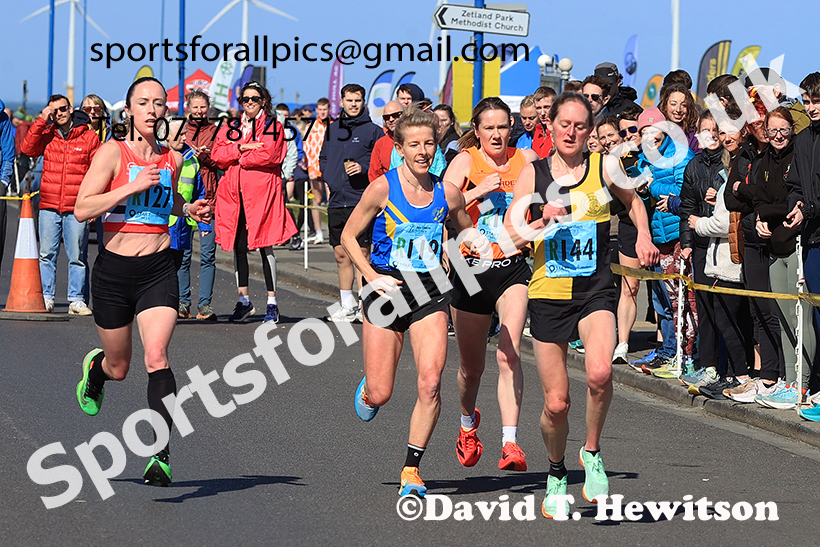 Senior womens Northern 6 Stage Road Relay, 2025 Northern 12 and 6 Stage Road Relays and Junior 5k, Redcar. Photo: David T. Hewitson/Sports for All Pics